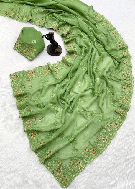 Vastrangan floral embroidery best retail saree shop in surat 